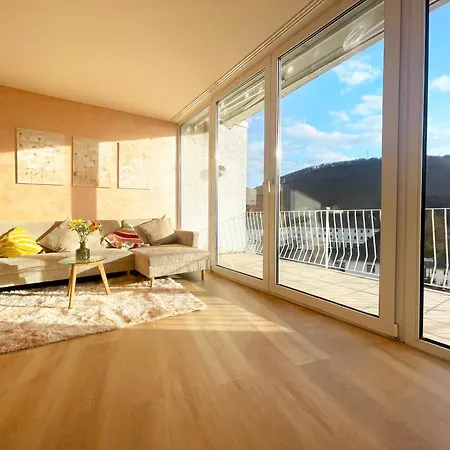 Lahnblick Und Stadtblick Mit Balkon דירה *