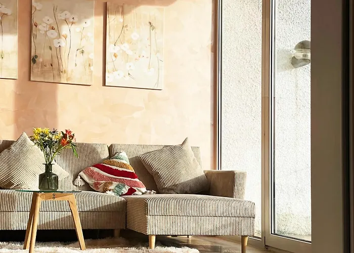 דירה Lahnblick Und Stadtblick Mit Balkon באד אמס